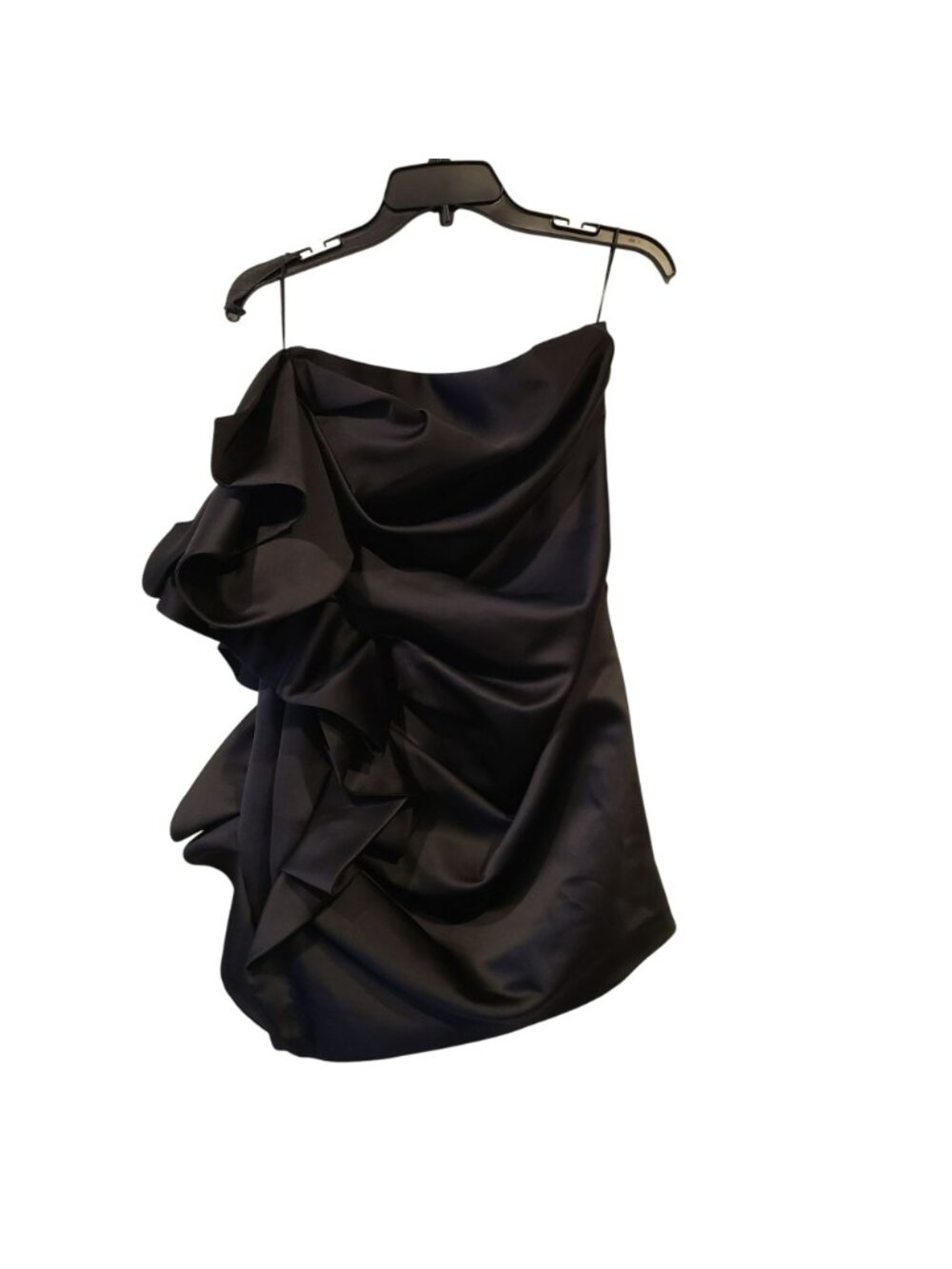 Alexandre Vauthier $2550 Black Strapless Ruffle Mini Dress Y2K Prom Cocktail - Picture 8 of 9